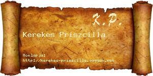 Kerekes Priszcilla névjegykártya